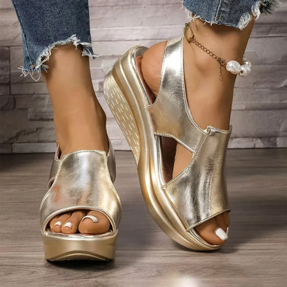 💣 【Oferta especial por tiempo limitado】【36-43】Sandalias de cuña para mujer con suelas ortopédicas suaves para aliviar el dolor de pies