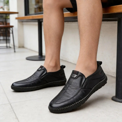 【39-44】 2026 zapatos casuales de cuero para hombres de mediana edad y personas mayores