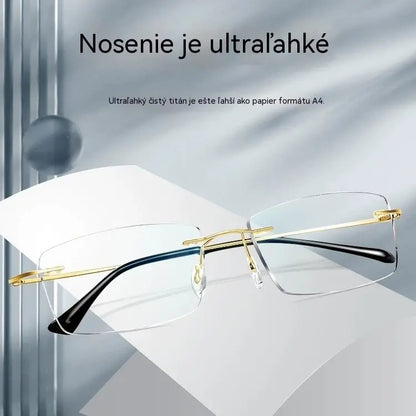 Vysoce kvalitní, ultralehké, bezrámové, profesionální brýle s vysokým rozlišením a ochranou proti modrému světlu - unisex