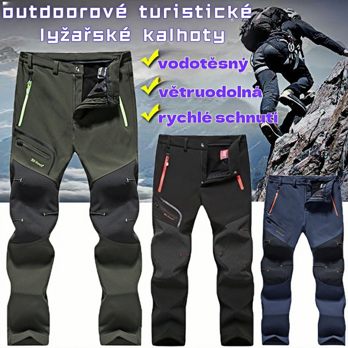 👨[S-5XL] nový podzimní a zimní pánský outdoorový nepromokavý a teplý sametový overal z roku-4113336