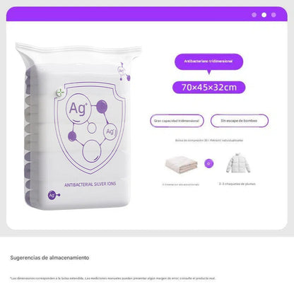 ✨（5 piezas）💨 Bolsa de almacenamiento al vacío grande y compresible: no requiere bomba, es a prueba de fugas e ideal para ahorrar espacio en maletas y en casa ✈️4304192