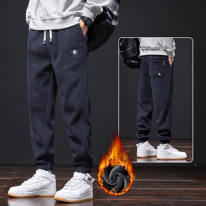 🔥【M-5XL】👖Nové zimní kalhoty pro muže, navíc sametové a silné manšestrové, teplé a ležérní pánské kalhoty