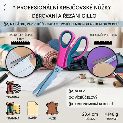✂️🧵Multifunkční řemeslné nůžky, snadno vytvořte nádhernou krajku!
