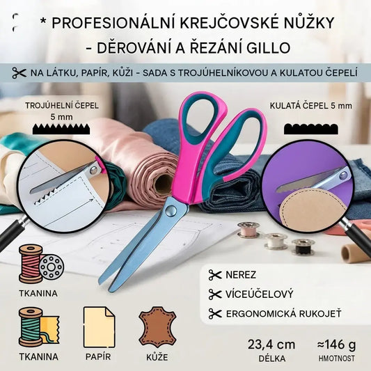 ✂️🧵Multifunkční řemeslné nůžky, snadno vytvořte nádhernou krajku!