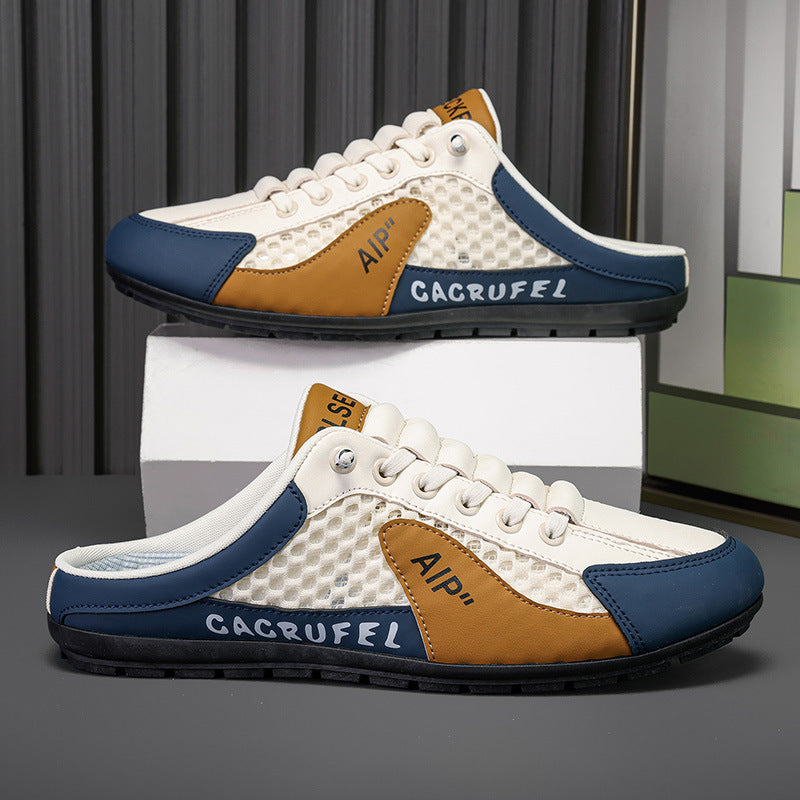 🔥【Velikosti 39-44】Pánské outdoorové síťované prolamované polopantofle, prodyšná pánská obuv