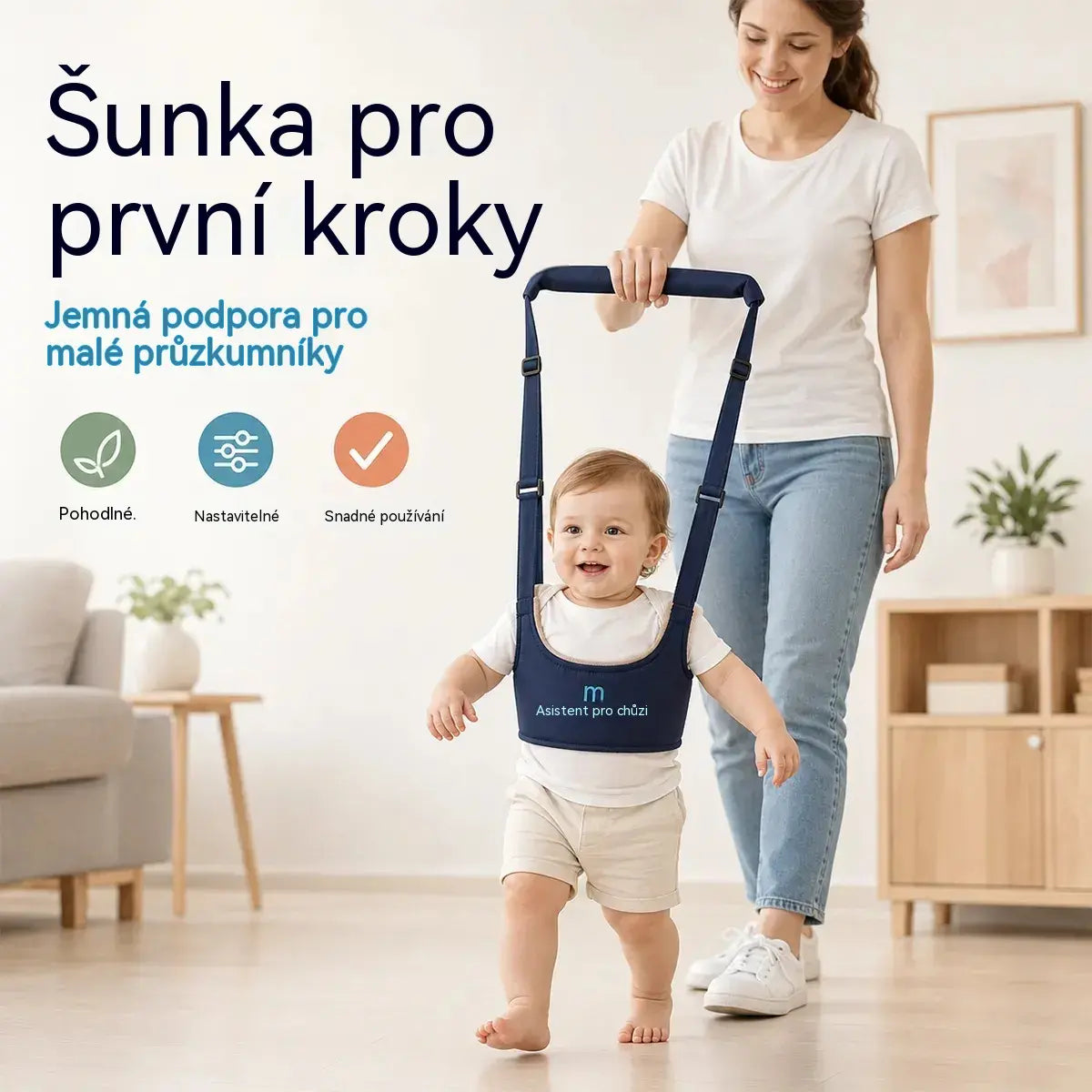 Dětský postroj 2 v 1 – prodyšný, ergonomický a s ochranou proti pádu 👶🚼