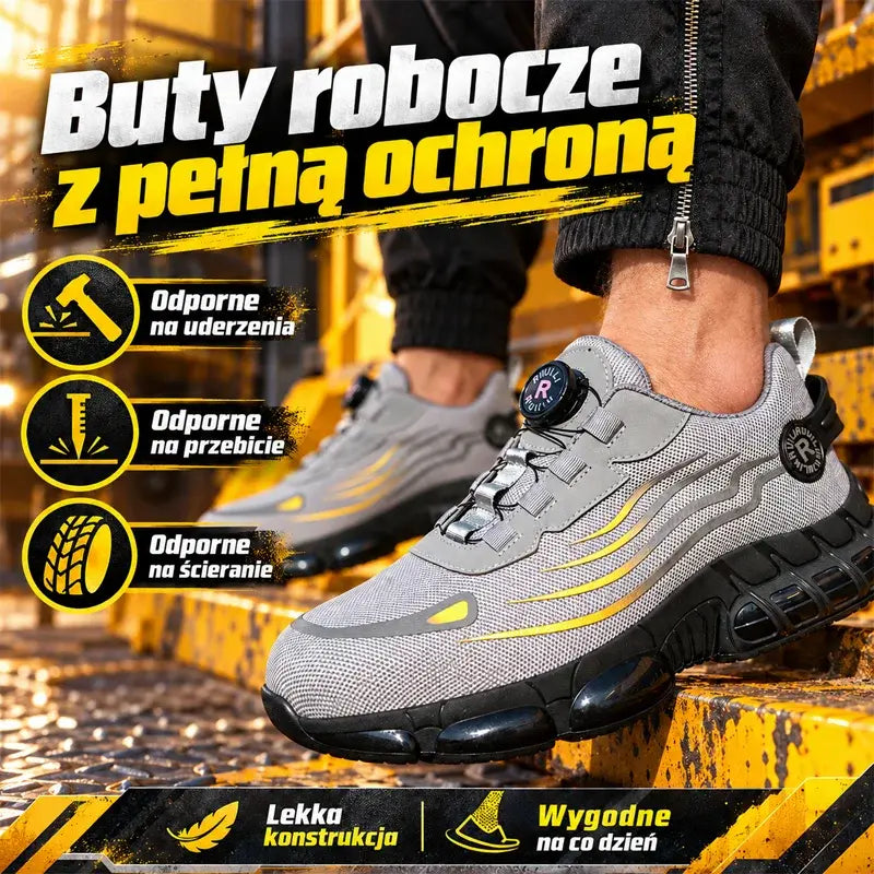 🥾🔥Obuwie robocze Knauf, odpowiednie do codziennego użytku, odporne na uderzenia i przebicia, ze stalowym noskiem, wygodne buty robocze, antypoślizgowe