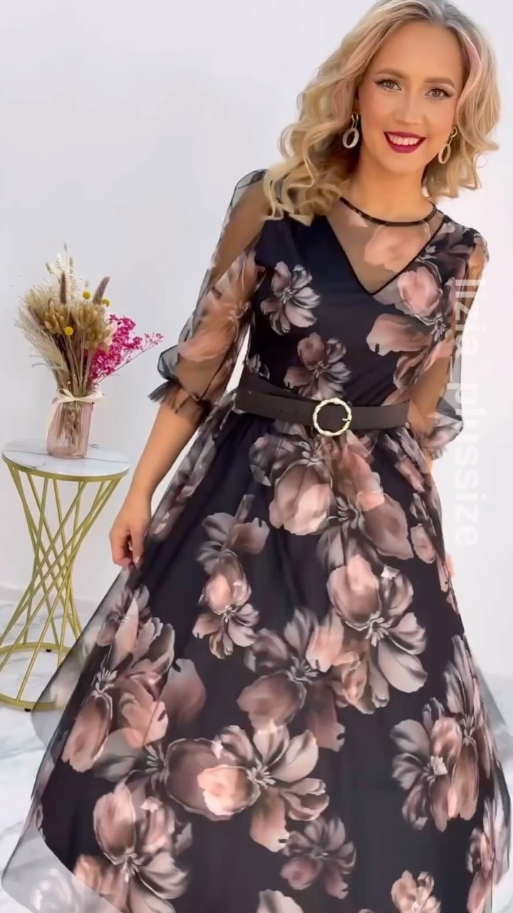 🌸💥【S-5XL】Νέο κομψό φόρεμα με στάμπα