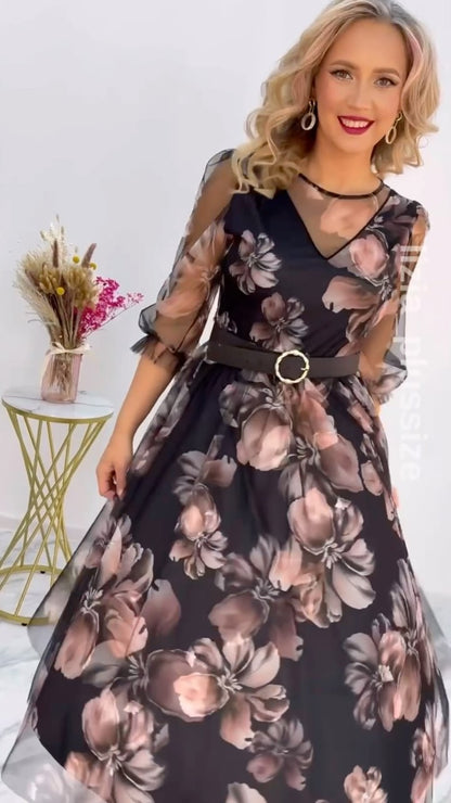 🌸💥【S-5XL】Νέο κομψό φόρεμα με στάμπα