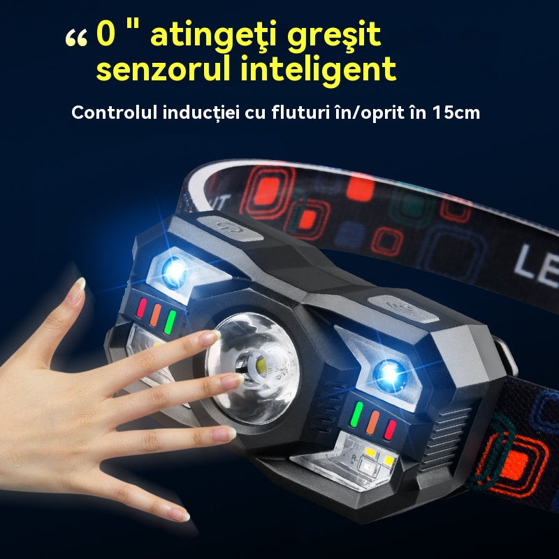 💡🌟Inteligentní indukční maják s dlouhou výdrží baterie Venkovní noční rybářské světlo namontované na hlavě
