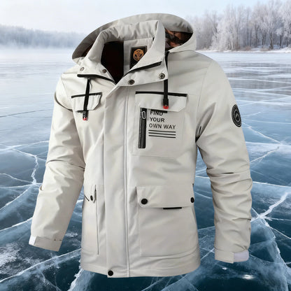 🔥🔥【M-6XL】Nowa, gruba, ciepła, jesienno-zimowa męska kurtka wiatroszczelna i wodoodporna-4167879