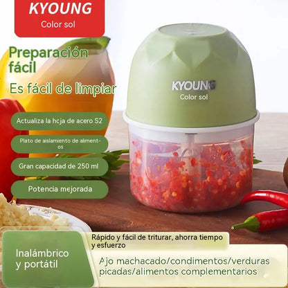 🔥【Compra 1 y llévate 1 gratis】✨Picadora de alimentos eléctrica mini inalámbrica y eficiente