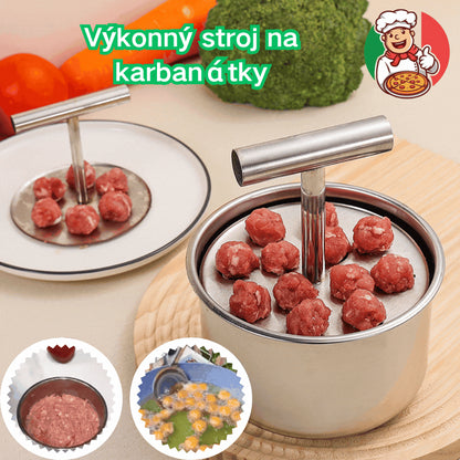 【Kupte 1, získejte 1 zdarma】Výrobník na karbanátky z nerezové oceli, praktický kuchyňský nástroj – ideální na karbanátky a rybí kuličky🍖🐟