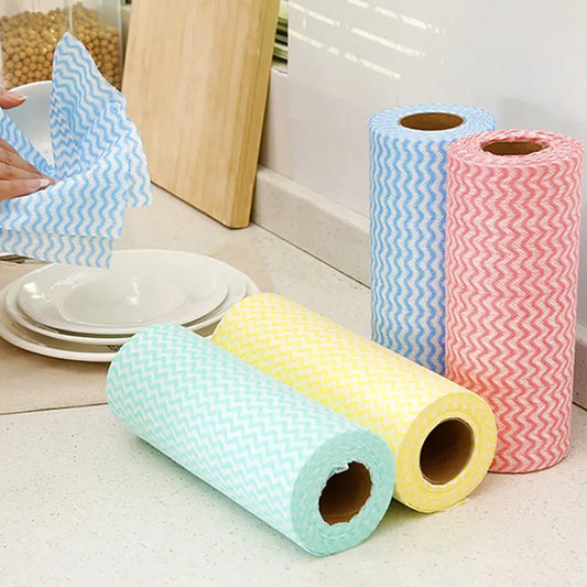 4 artículos 28€【Cuatro rollos pueden durar más de un año.】Rollo de paños de limpieza multiusos reutilizables