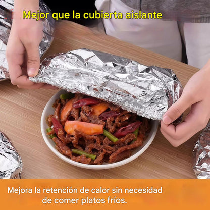 🔥🔥[Compra 100 bolsas, llévate 100 gratis] 200 bolsas 🍎🍎🔥 Cubierta aislante de papel de aluminio apto para alimentos
