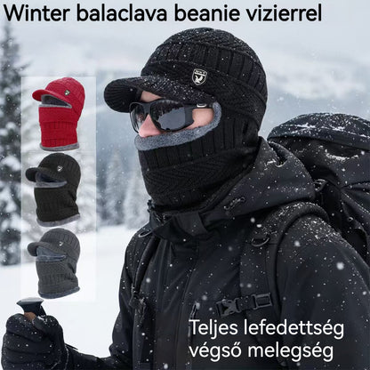 🔥 Egyrészes, vastag gyapjúsapka, szélálló, kültéri használatra-4164161