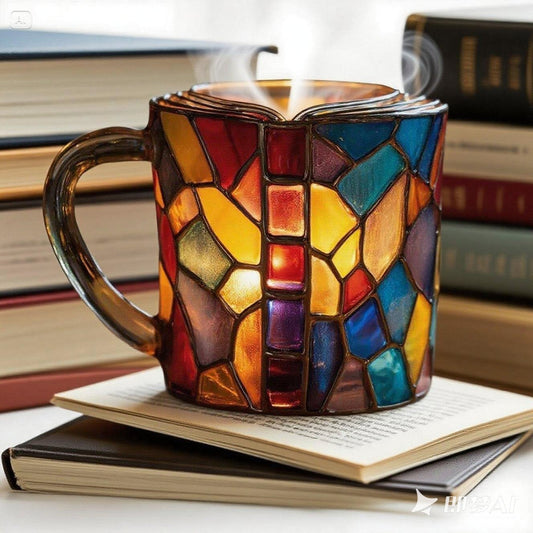 ☕【Časově omezená sleva】【Kupte 1 a získejte 1 zdarma】📚3D malovaný šálek na kávu ve tvaru knihy-4039428