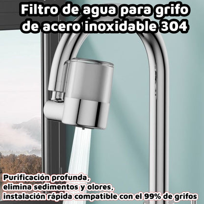 💧【Kupte 1 a dostanete 1 zdarma】✨ Vodní filtr na kohoutek z nerezové oceli 304 | Hloubkové čištění, odstraňuje usazeniny a pachy, rychlá instalace, kompatibilní s 99 % kohoutků 🚰