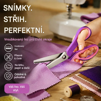 ✂️✨Víceúčelové cikcakové nůžky, vroubkované nůžky🧵