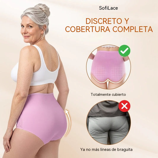 🔥🩲【Pack de 6】Último día - 50% de descuento - Braguitas antibacterianas de cintura alta para control de abdomen
