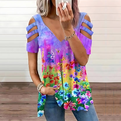 🔥👚【S-3XL】2026 nová letní dámská módní trička s potiskem jsou pohodlná a prodyšná