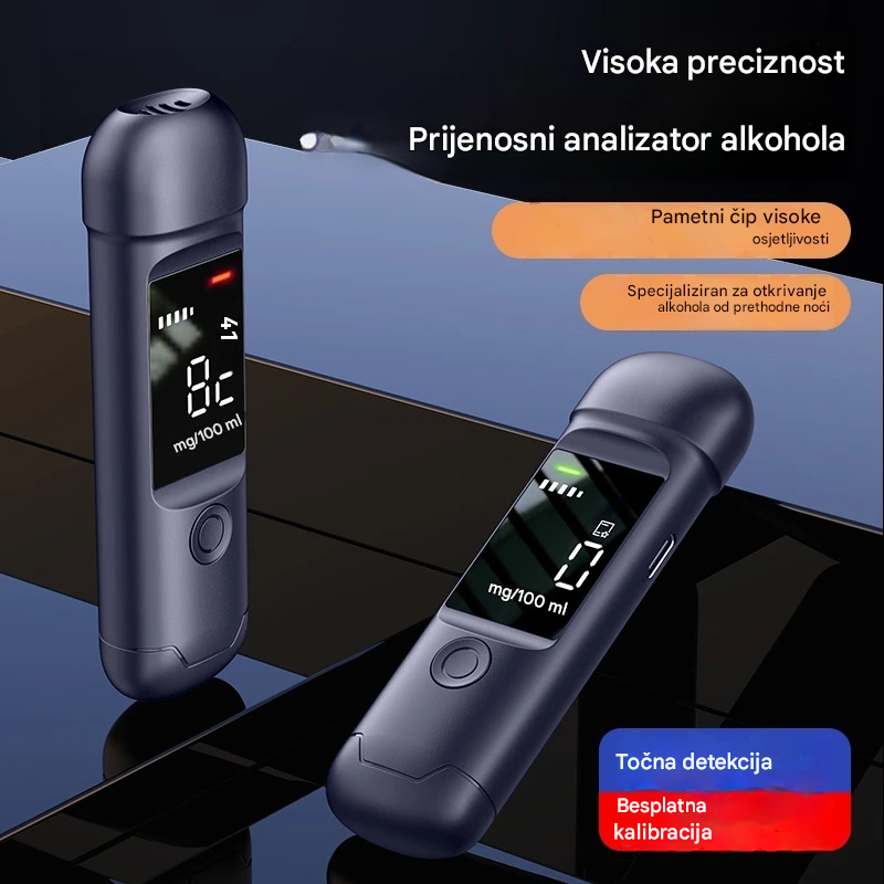 🍷 Visokoprecizni prijenosni mjerač alkohola – Izmjerite razinu prije vožnje -  4205594