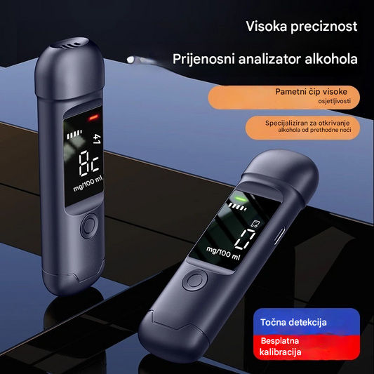 🍷 Visokoprecizni prijenosni mjerač alkohola – Izmjerite razinu prije vožnje -  4205594
