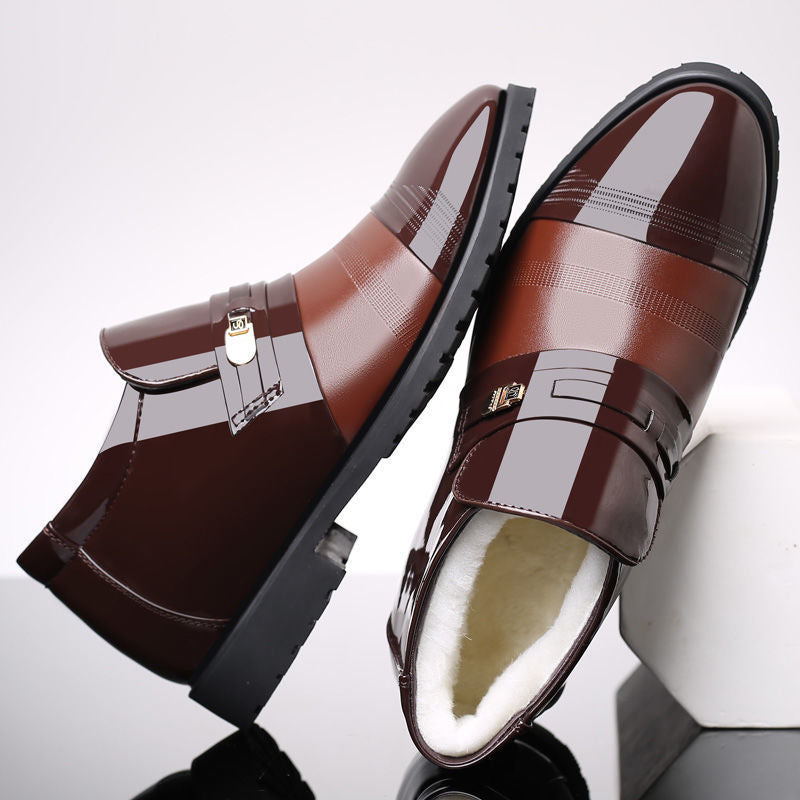 [38-44]⛄ Nove muške zimske cipele od prave kože s unutarnjom bočnicom od vune, meke i udobne cipele za slobodno vrijeme-4172393