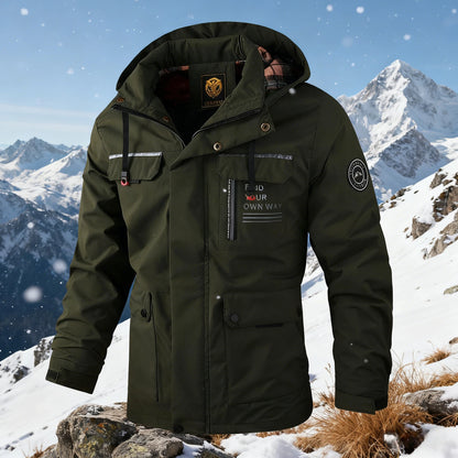 🔥🔥【M-6XL】Nowa, gruba, ciepła, jesienno-zimowa męska kurtka wiatroszczelna i wodoodporna-4167879