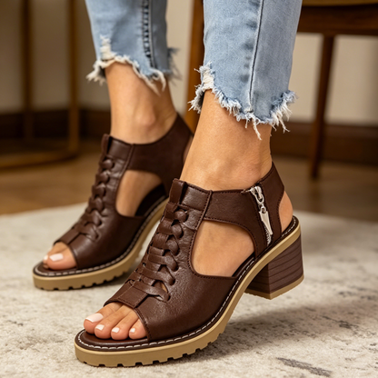👡🔥 ¡Piel genuina y comodidad elevada! Sandalias con plataforma para mujer – 50% descuento
