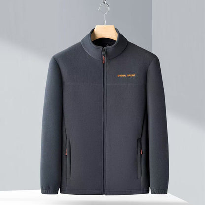 🧥🍂Pánská podzimní a zimní polar fleecová bunda, fleecová bunda s vysokým límcem pro mladé muže a muže středního věku
