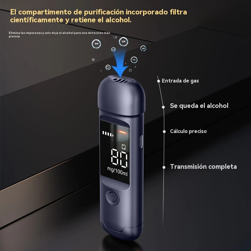 🍷 Medidor de alcohol portátil de alta precisión – Mide tu nivel antes de conducir
