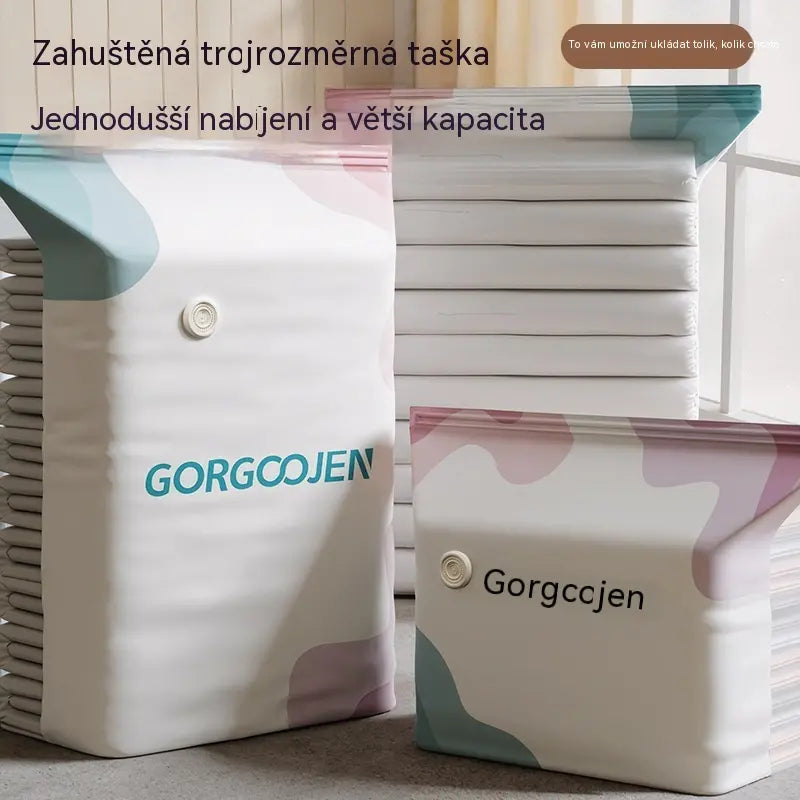 🧳 5 kusy 620 Kč 💨 Velký, stlačitelný vakuový úložný sáček: není potřeba pumpička, nepropustný a ideální pro úsporu místa v kufrech i doma ✈️