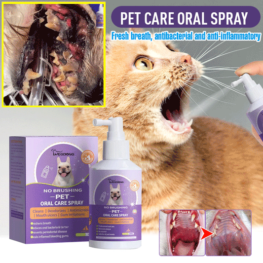 🐶🐱Dentální čisticí sprej pro psy a kočky Deodoring