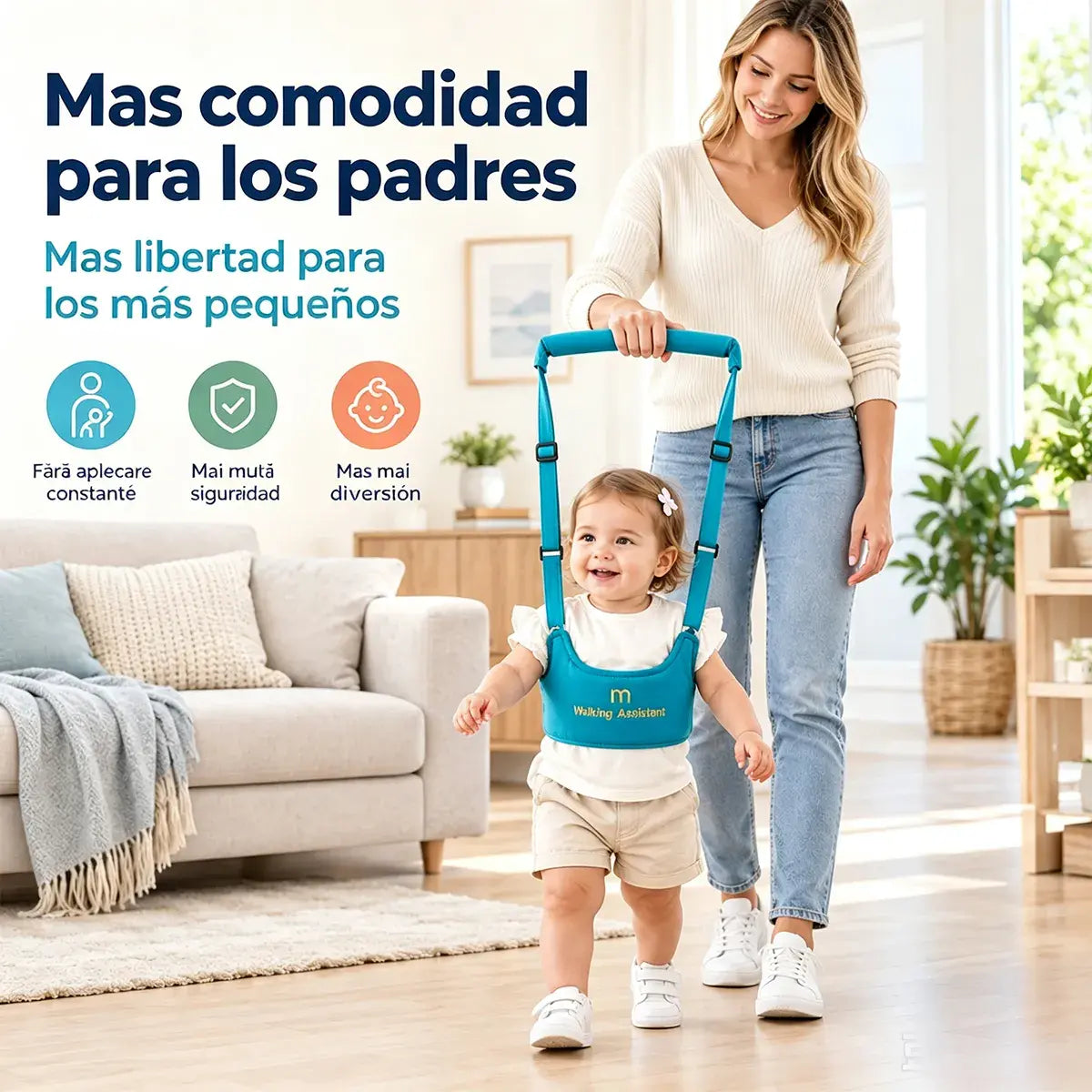 👶🍼 Arnés de Aprendizaje para Caminar | Correa 2 en 1 para Bebés, Cómoda, Transpirable y Anticaídas