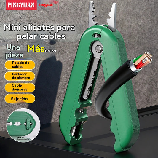 🔥🛠️Mini pelacables multifuncional, múltiples funciones en una sola pieza: ✅ pelado de cables ✅ corte de cables ✅ división de cables ✅ sujeción de cables