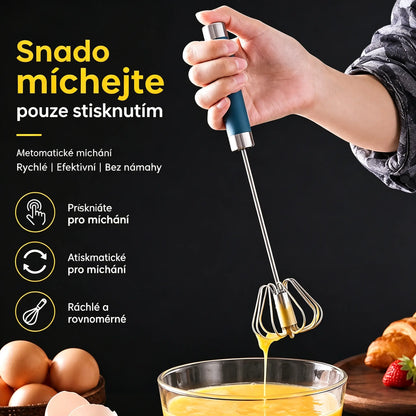 540 Kč【2dílná sada】Poloautomatický šlehač vajec z nerezové oceli