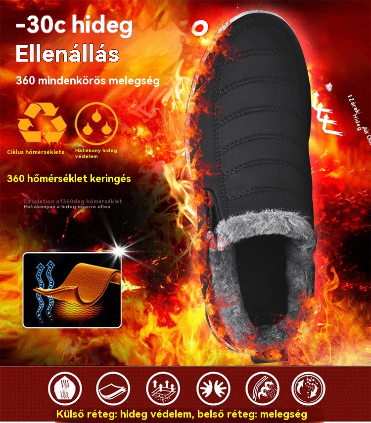🔥【35-48】Unisex téli csizma plüss béléssel - meleg, kényelmes és csúszásmentes hideg időjárásra-4176247