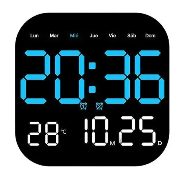 🕰️ ¡Más de 50.000 unidades vendidas!  Reloj digital para el hogar y la oficina: ¡despierte suavemente y olvídese de las alarmas molestas! También muestra la temperatura. 🌙