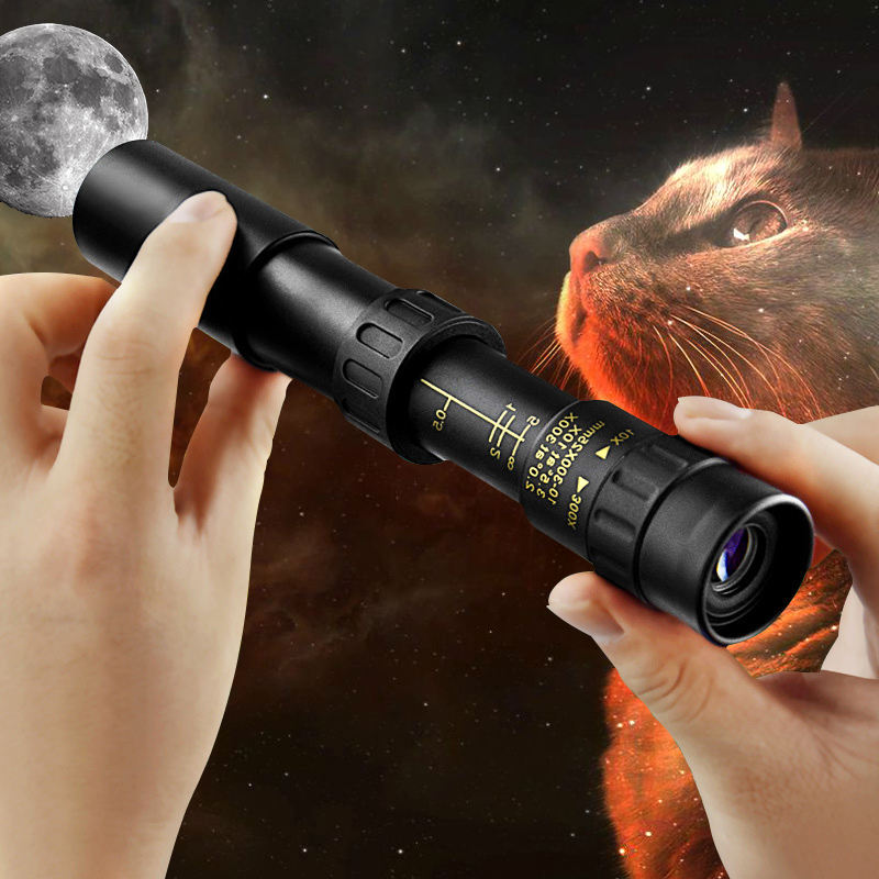 🔥【Snížení výprodejové ceny, časově omezená nabídka】🔥10-300x zoom HD přenosný výkonný dalekohled na dlouhé vzdálenosti Profesionální monokulární dalekohled s nízkým nočním viděním pro lov
