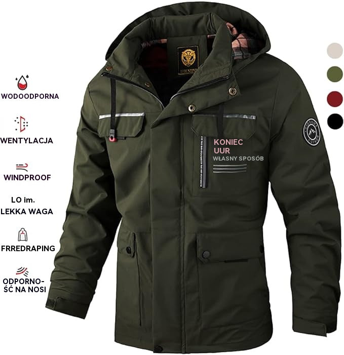 🔥🔥【M-6XL】Nowa, gruba, ciepła, jesienno-zimowa męska kurtka wiatroszczelna i wodoodporna-4167879