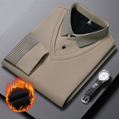 【M–4XL】 Dvoudílné tričko POLO s falešnými patchworkovými pruhy