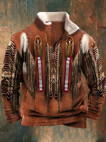 👕【S-4XL】2025 Jesienno-zimowy męski modny, ciepły sweter z długim rękawem i nadrukiem 3D