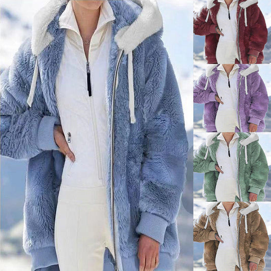 ✨ Zimowy bestseller🔥 [S-5XL] Wysokiej jakości damska ocieplana kurtka z welurowymi wstawkami i paskami - 4204945