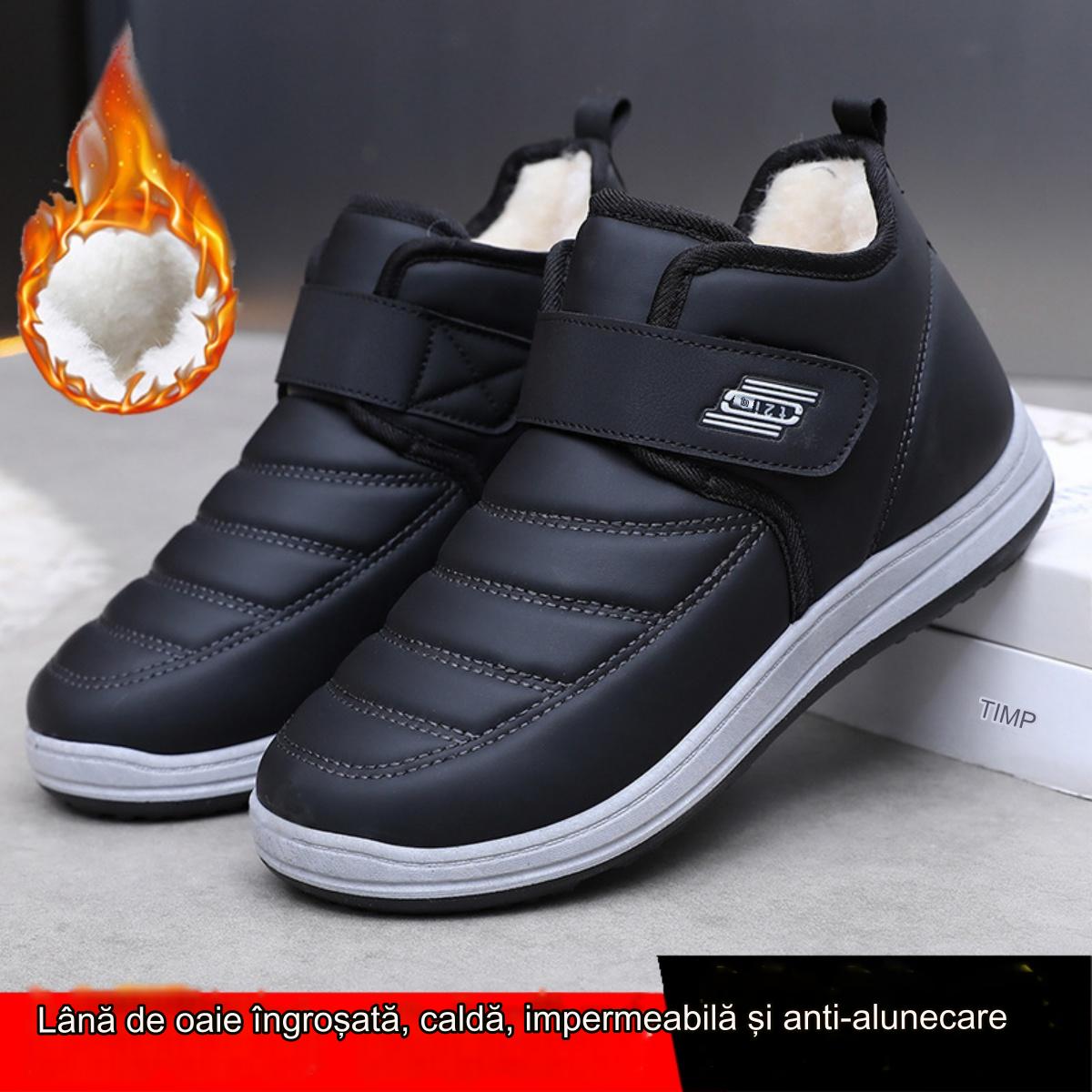 【39-44】🔥👟Nové zimní zateplené pánské zimní boty z ovčí vlny, voděodolné pro rok 2024.-3847856