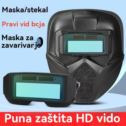 🛡️🔥 Maska + naočale 2-u-1 – pravi boje, potpuna zaštita - 4183474