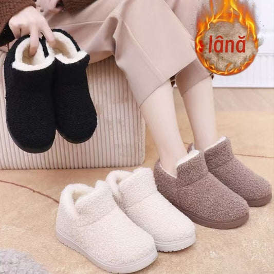 【35-41】Nové stylové teplé ploché sněhule na podzim a zimu