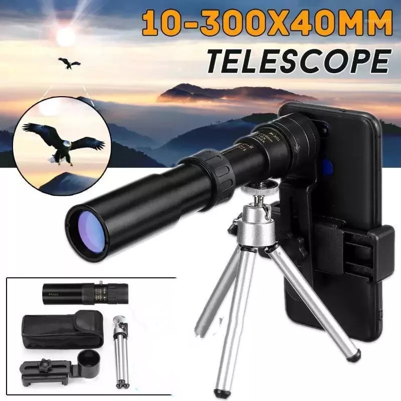 🔥【Snížení výprodejové ceny, časově omezená nabídka】🔥10-300x zoom HD přenosný výkonný dalekohled na dlouhé vzdálenosti Profesionální monokulární dalekohled s nízkým nočním viděním pro lov